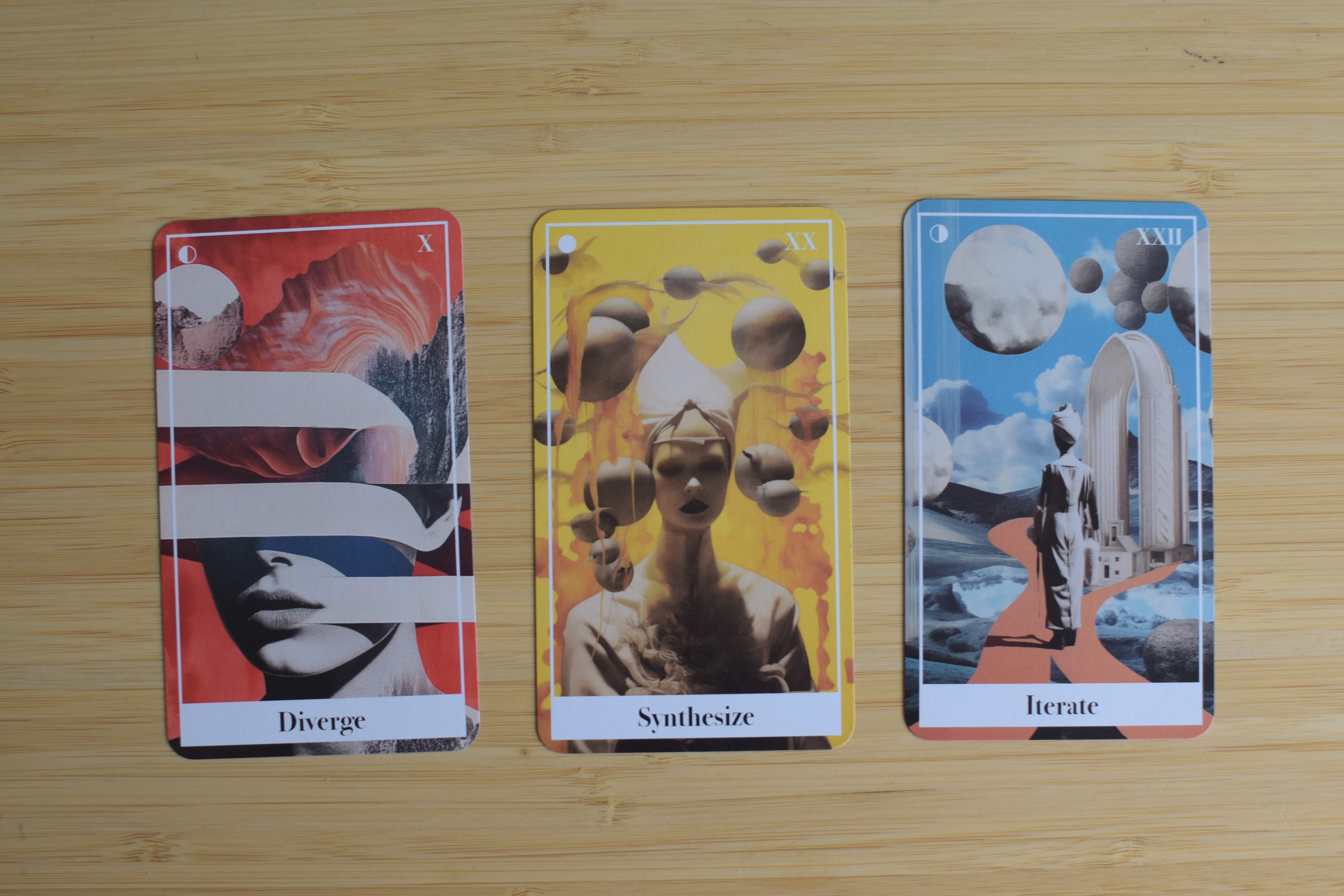A selection of finished Design Oracle card illustrations